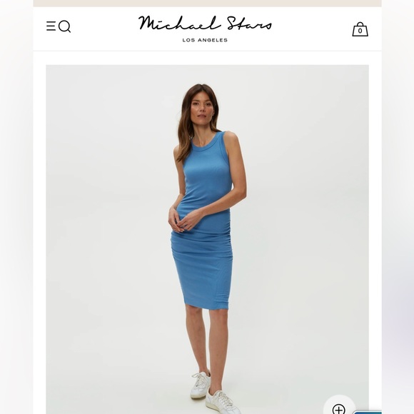 MICHAEL STARS Demi Ultra Ribbed Tank Dress - Small - Picture 1 of 10